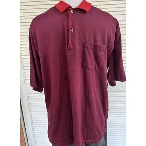 Vintage 90s American Edition Men's Short Sleeve Polo Shirt XL Red/ Blue